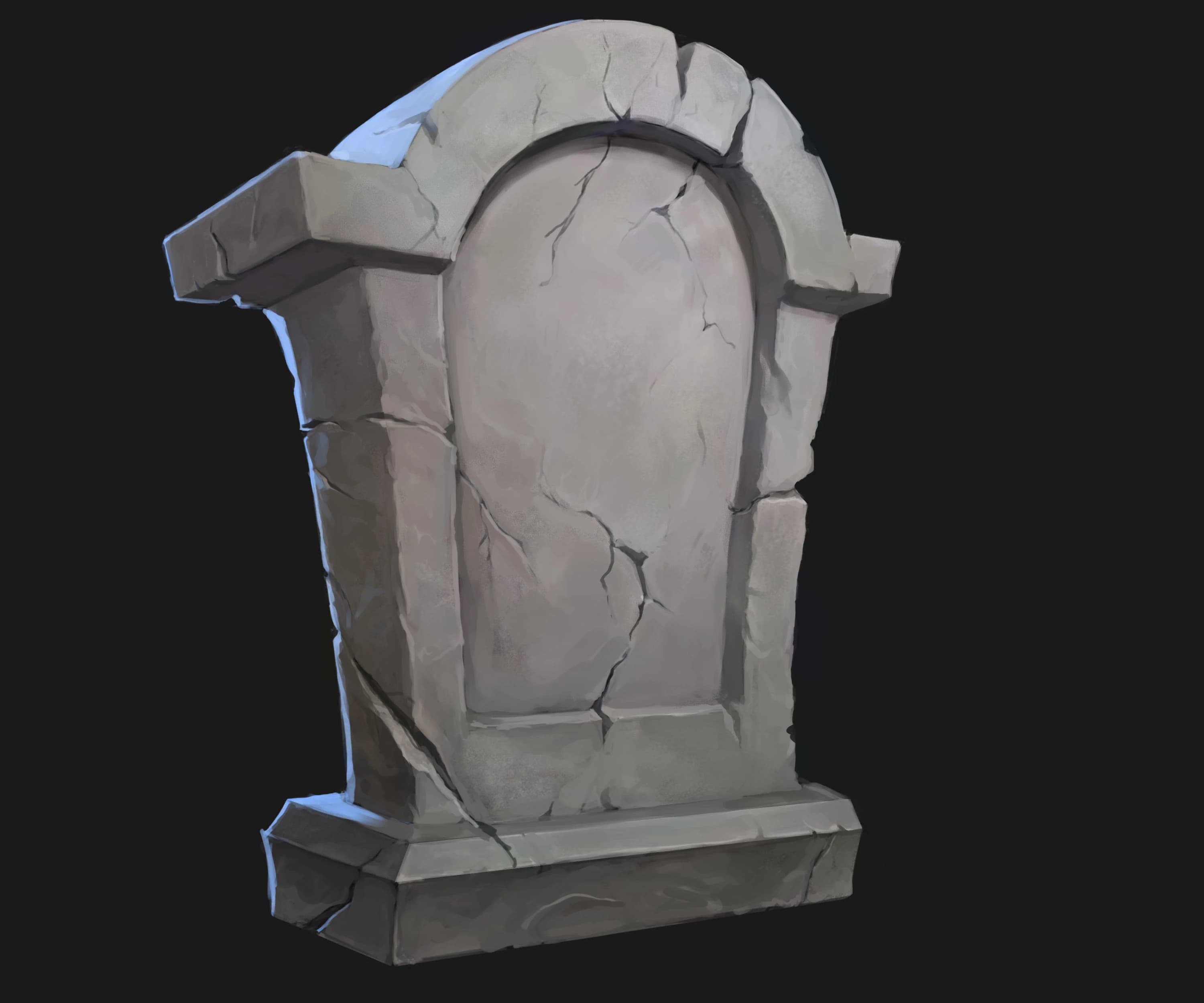 A fully rendered gravestone.